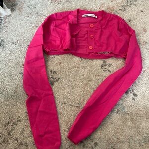 Zara Pink Shoulder Shrug Size Small